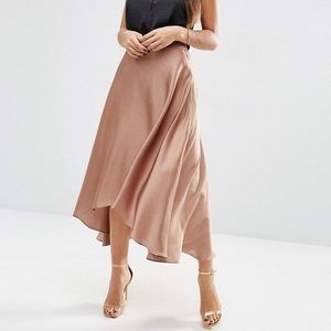 Asos satin midi skirt